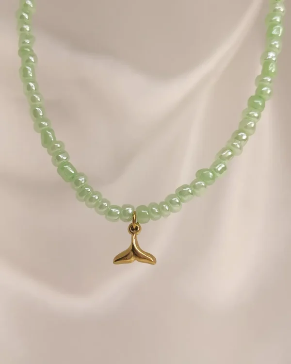 Κολιέ Λαχανί Χάντρα Ουρά Γοργόνας χρυσό