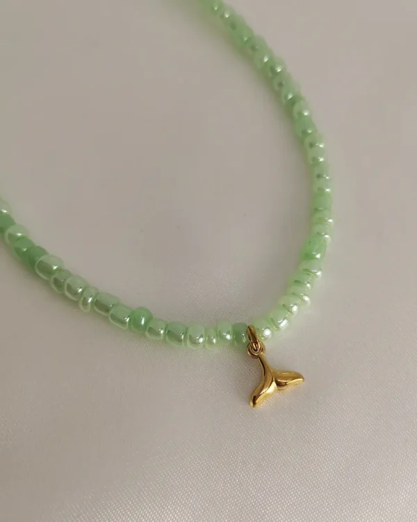 Κολιέ Λαχανί Χάντρα Ουρά Γοργόνας χρυσό