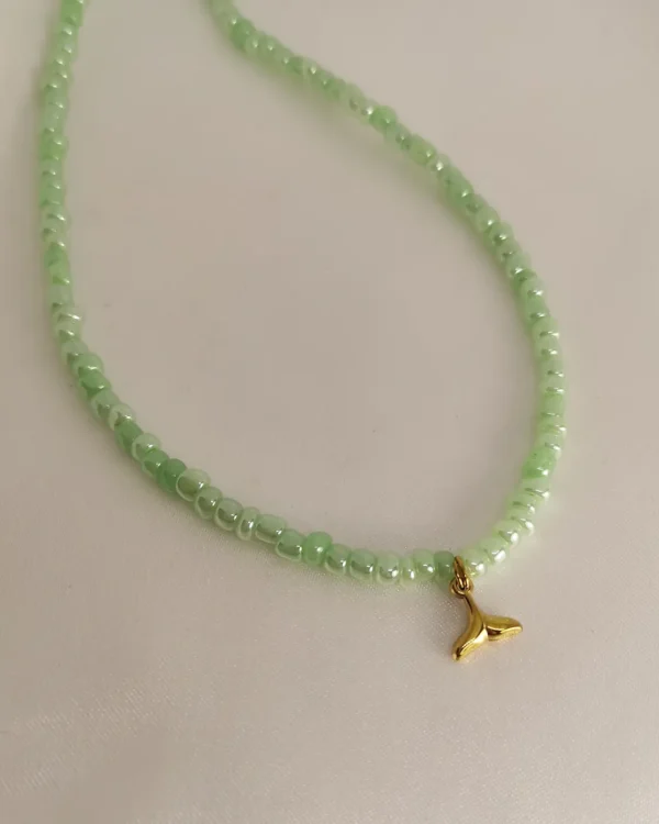 Κολιέ Λαχανί Χάντρα Ουρά Γοργόνας χρυσό