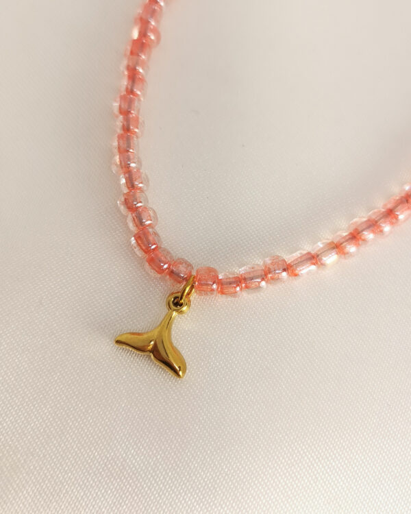 Κολιέ Κοραλί Χάντρα Ουρά Γοργόνας χρυσό