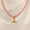 Κολιέ Κοραλί Χάντρα Ουρά Γοργόνας χρυσό