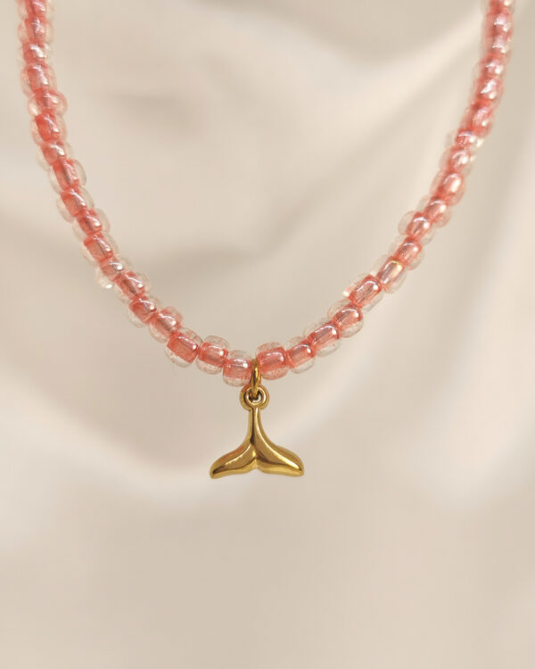 Κολιέ Κοραλί Χάντρα Ουρά Γοργόνας χρυσό