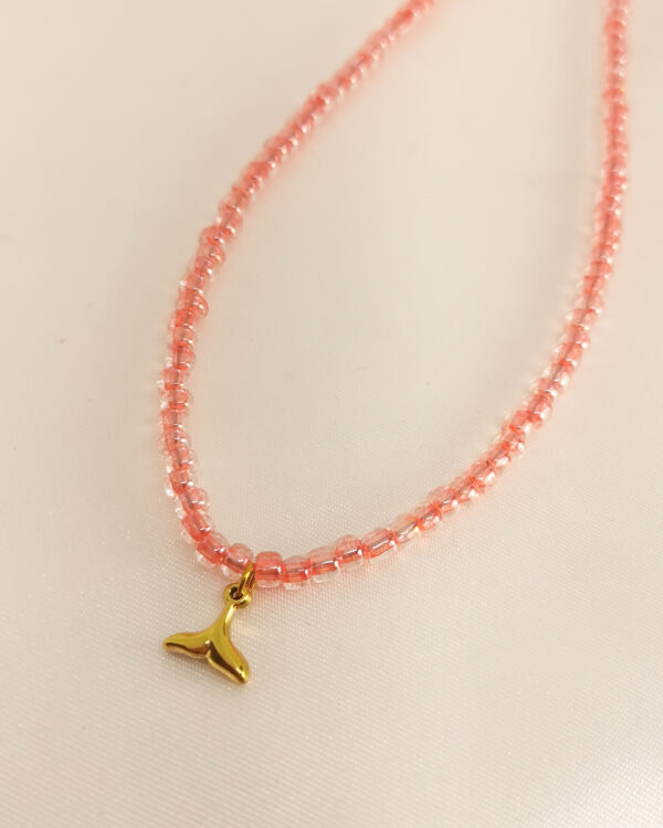 Κολιέ Κοραλί Χάντρα Ουρά Γοργόνας χρυσό