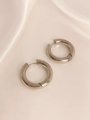 Σκουλαρίκια Κρίκοι Μεγάλοι ασημένια