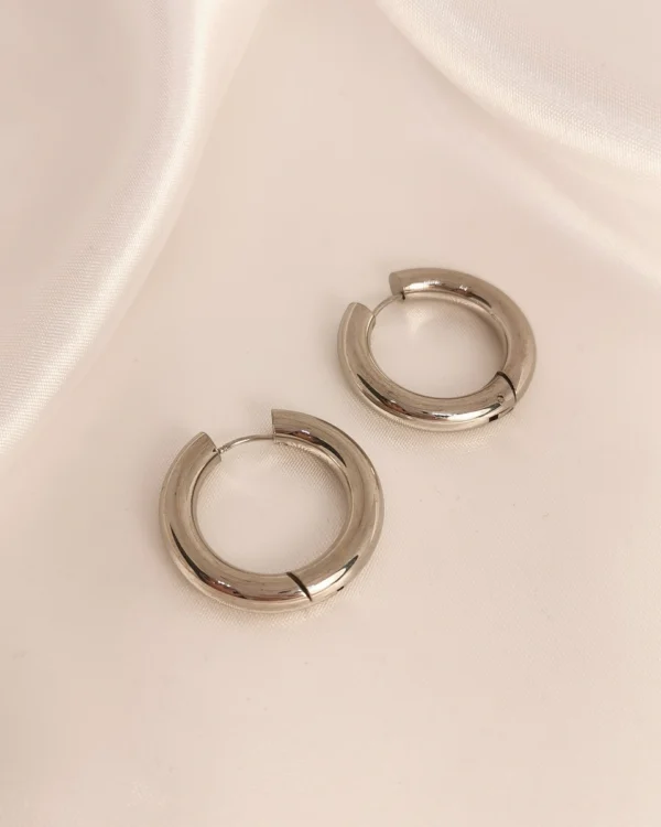 Σκουλαρίκια Κρίκοι Μεγάλοι ασημένια