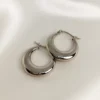 Σκουλαρίκια Κρίκοι μισοφέγγαρο ασημένια