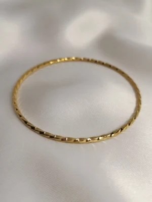 Βραχιόλι χειροπέδα Πλεξούδα χρυσό