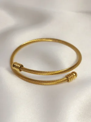 Βραχιόλι χειροπέδα Αγκαλιά χρυσό