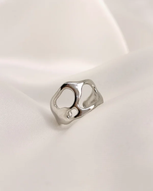 Δαχτυλίδι Ρευστό Μέταλλο ασημένιο