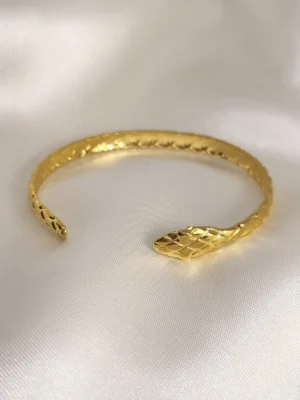 Βραχιόλι χειροπέδα Φίδι χρυσό