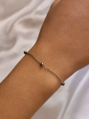 Βραχιόλι Αλυσίδα Μπίλια ασημένιο