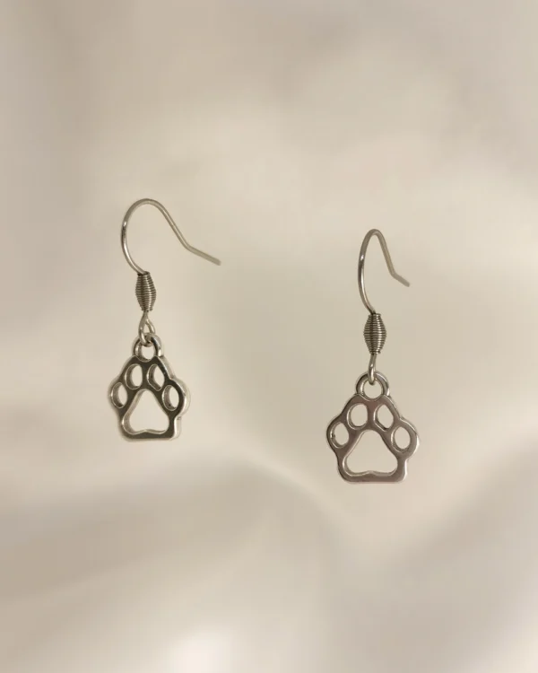 Σκουλαρίκια Κρεμαστά Πατουσάκι ασημένια