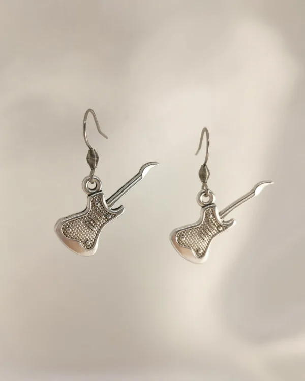 Untitled284_20250521173545_result Σκουλαρίκια Κρεμαστά Κιθάρα ασημένια
