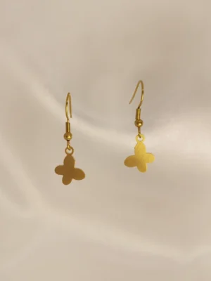 Σκουλαρίκια Κρεμαστά Πεταλουδάκι χρυσά