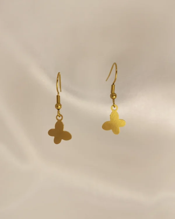 Σκουλαρίκια Κρεμαστά Πεταλουδάκι χρυσά
