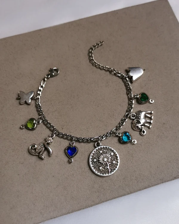 Untitled535_20251007172708_result Βραχιόλι Charm Φύση ασημένιο