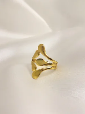 Δαχτυλίδι Φυλλαράκια χρυσό