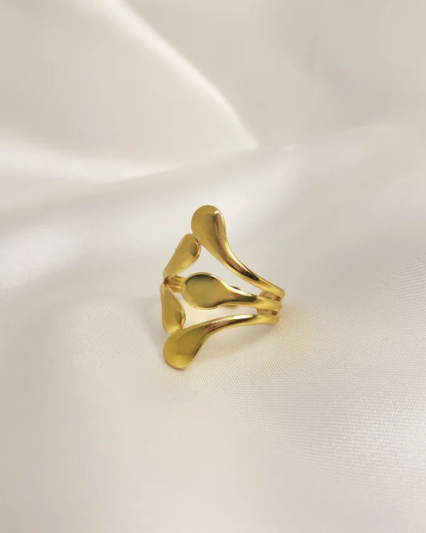 Δαχτυλίδι Φυλλαράκια χρυσό