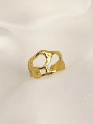 Δαχτυλίδι Ρευστό Μέταλλο χρυσό