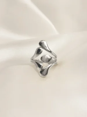 Δαχτυλίδι Φυλλαράκια ασημένιο