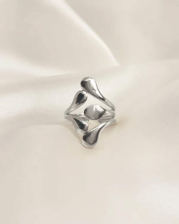 Δαχτυλίδι Φυλλαράκια ασημένιο