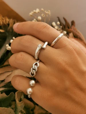 Δαχτυλίδια Stylish ασημένια