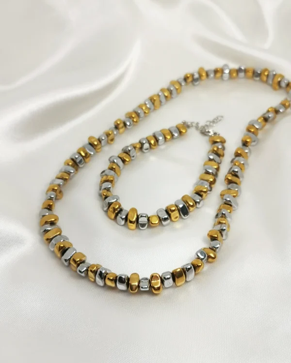 IMG_20251017_175836_result Σετ Κολιέ Βραχιόλι αιματίτη χρυσό ασημένιο mix