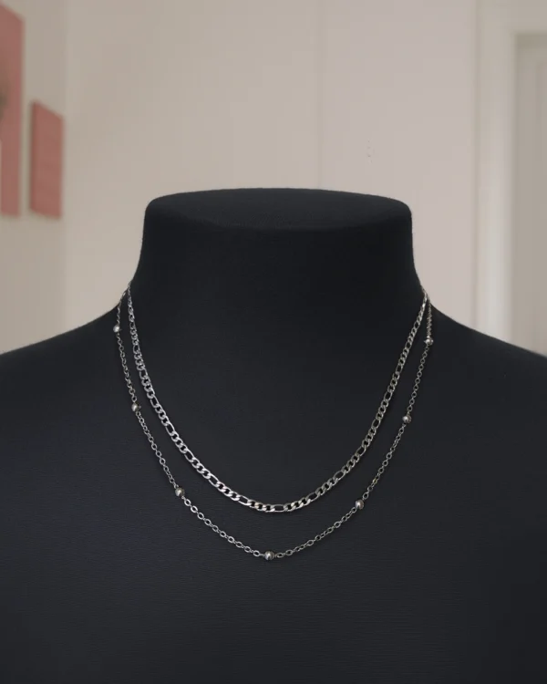 Untitled624_result Κολιέ Σετ διπλό απλό ασημένιο