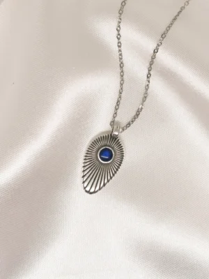 Κολιέ Στοιχείο Μοτίφ Μπλε ασημένιο