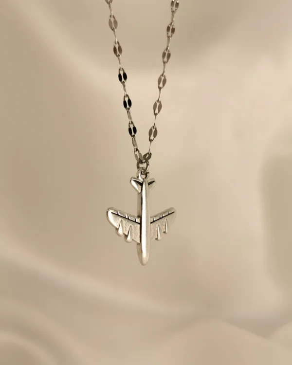 Κολιέ Αεροπλάνο ασημένιο