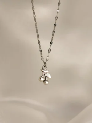 Κολιέ Κερασάκι ασημένιο