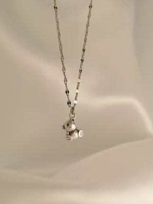 Κολιέ Αρκουδάκι ασημένιο