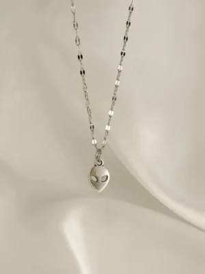 Κολιέ Εξωγήινος ασημένιο