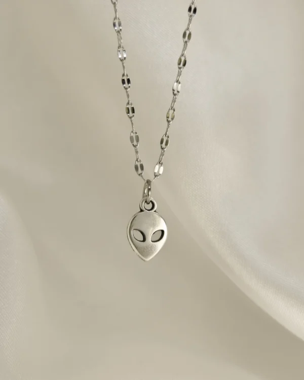 Κολιέ Εξωγήινος ασημένιο