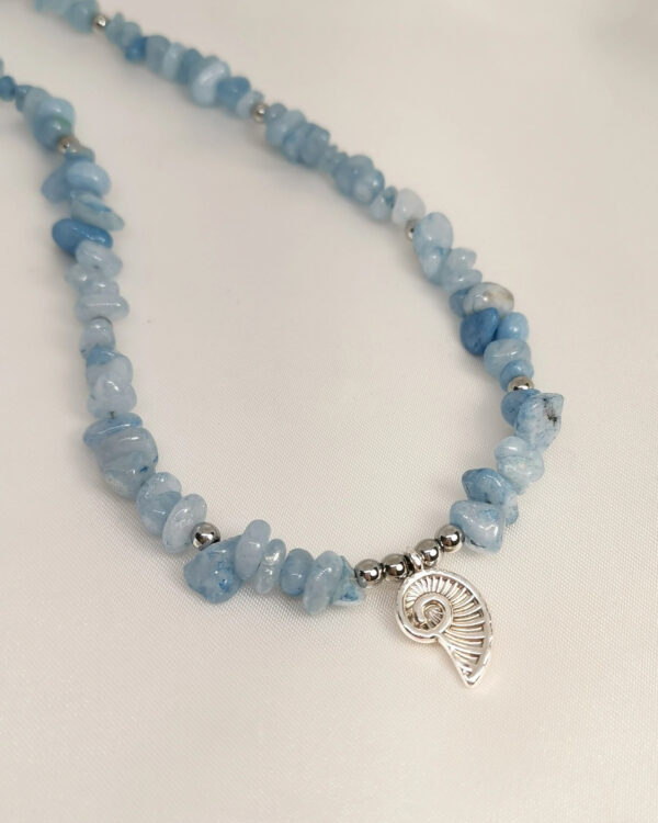 IMG_20250516_171715 (1)_result_edit_204658655118770 Κολιέ Γαλάζια Χάντρα Κοχύλι ασημένιο