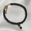 Βραχιόλι Χάντρα Μαύρη χρυσό