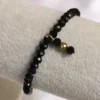 Βραχιόλι Χάντρα Μαύρη χρυσό