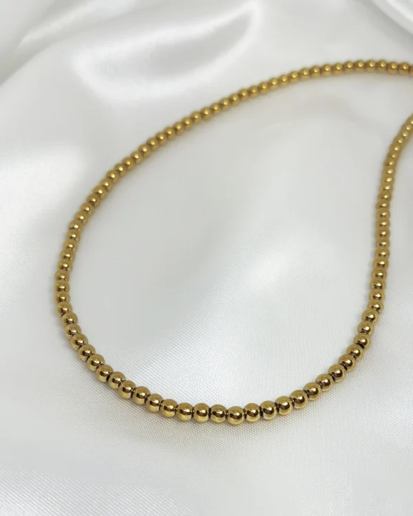 Κολιέ Αιματίτης μικρός χρυσό