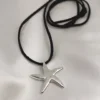 Κολιέ Κορδόνι Αστερίας μεγάλος ασημένιο