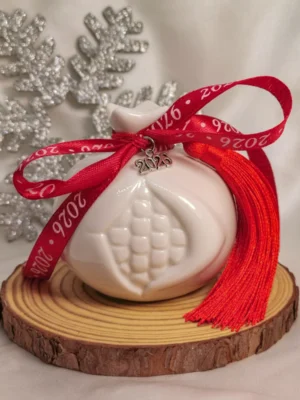 Κεραμικό Ρόδι καλοτυχίας κόκκινο