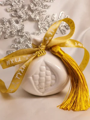 Κεραμικό Ρόδι καλοτυχίας χρυσό