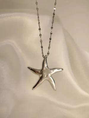 Κολιέ Αστερίας μεγάλος ασημένιο