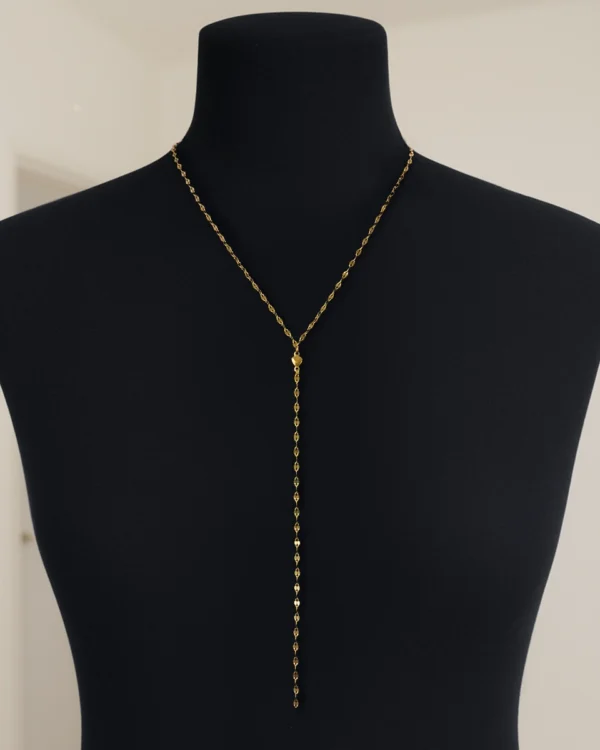 Κολιέ Γραβάτα με λάμψη χρυσή