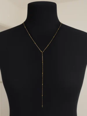 Κολιέ Γραβάτα μπιλάκια χρυσή