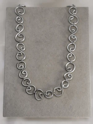 Κολιέ Διπλή Σπείρα ασημένιο