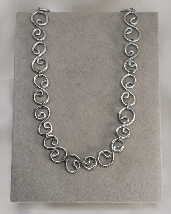 Κολιέ Διπλή Σπείρα ασημένιο