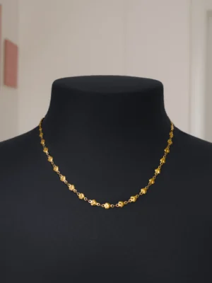 Κολιέ αλυσίδα καρδιές χρυσή