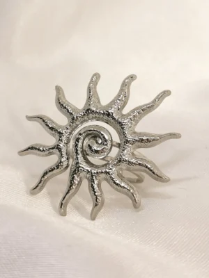 Δαχτυλίδι Ήλιος σπείρα ασημένιο