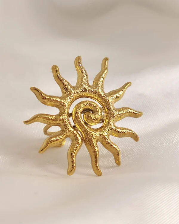 Δαχτυλίδι Ήλιος σπείρα χρυσό