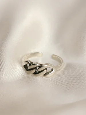 Δαχτυλίδι Βεράκι Αλυσίδα ασημένιο